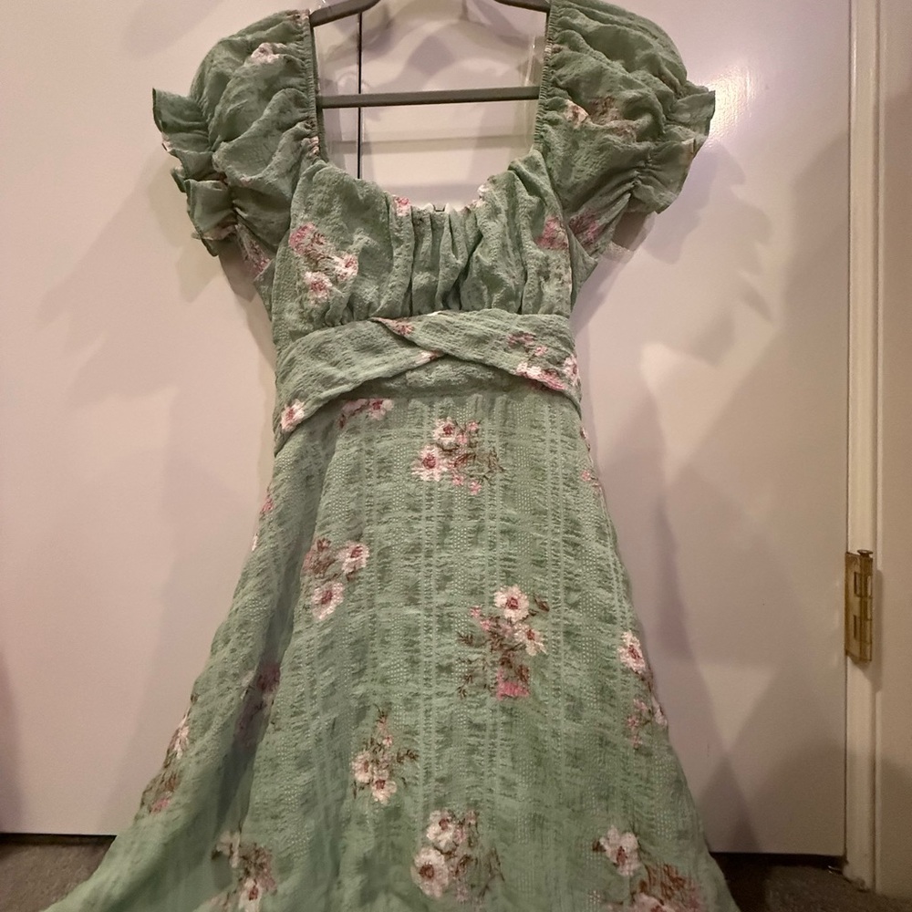 Floral Green Women’s Dress Mini